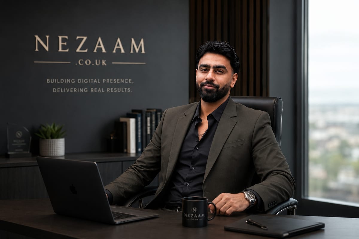 Malik Ibrahim, founder of Nezaam, in Manchester